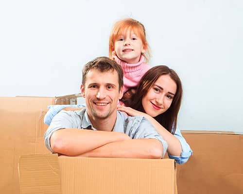 Happy Family Celebrating after Moving in their Home in Massachusetts